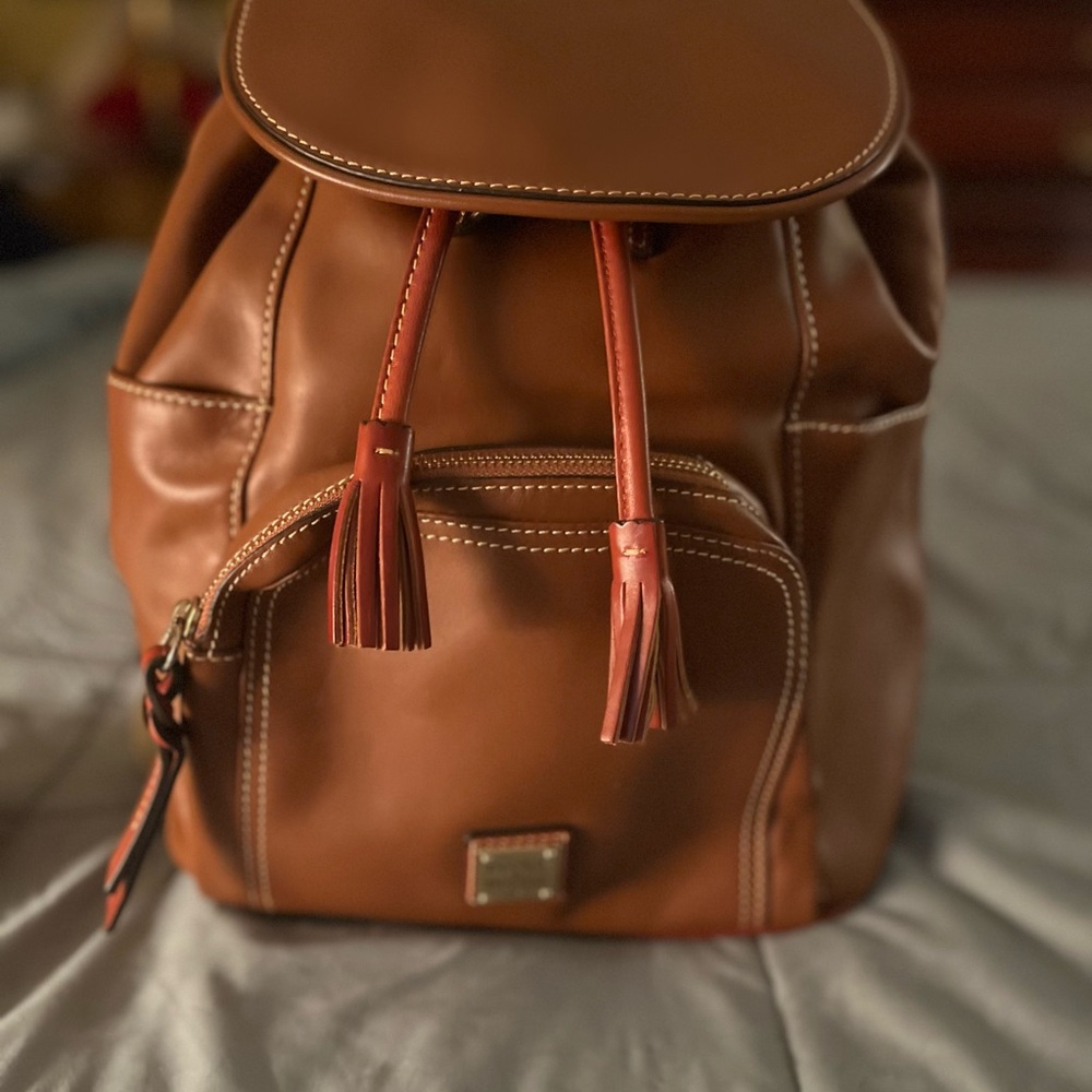 Brown Leather Backpack